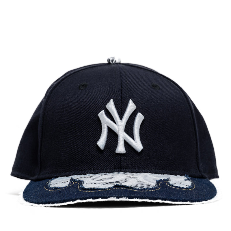 CUSTOM JAPANESE DENIM AND LACE FITTED (pick your team)