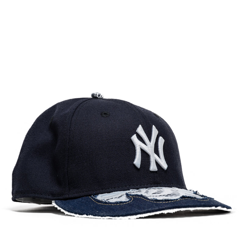 CUSTOM JAPANESE DENIM AND LACE FITTED (pick your team)